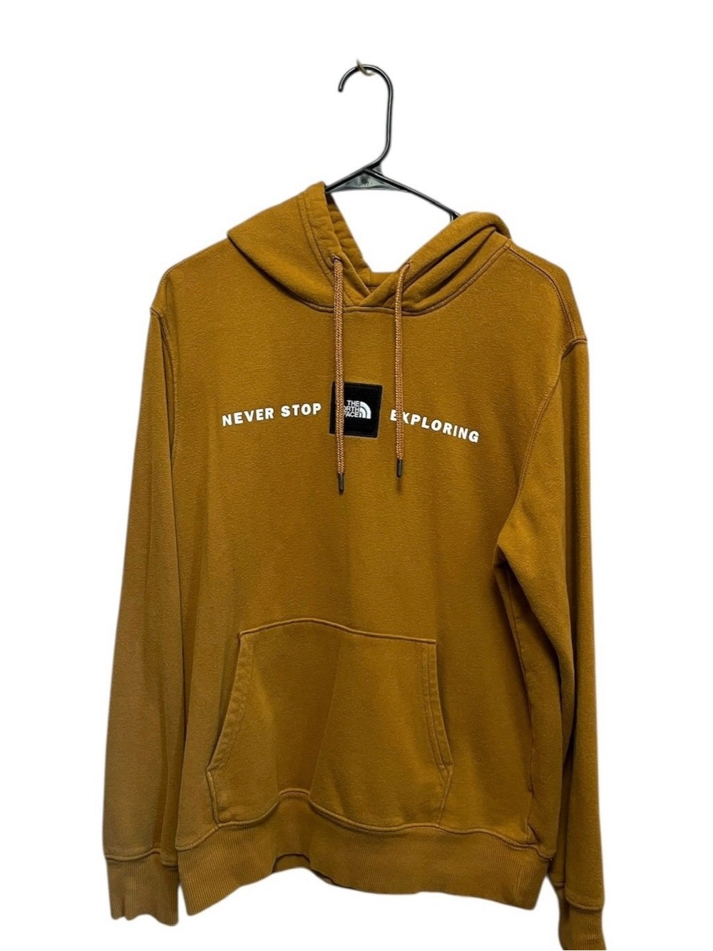 The North Face Men's Mustard Brown 'Never Stop Exploring' Pullover Hoodie